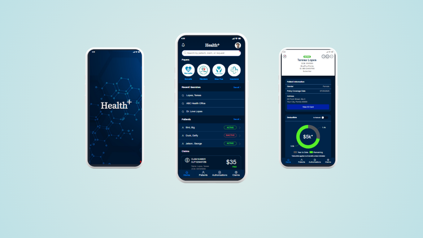 patient search mobile mockups